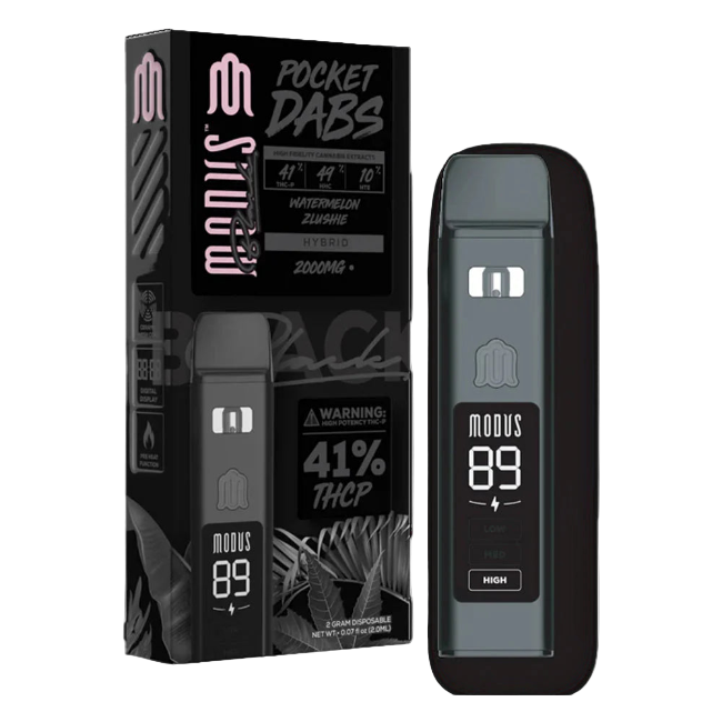 Modus Black Pocket Dabs 2g Disposable Watermelon Zlushie Hybrid - Seven Tech
