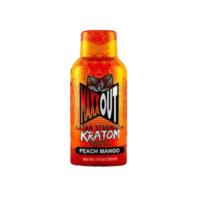MAXXOUT EXTRA STRENGTH KRATOM SHOT 380MG – PEACH MANGO - Seven Tech