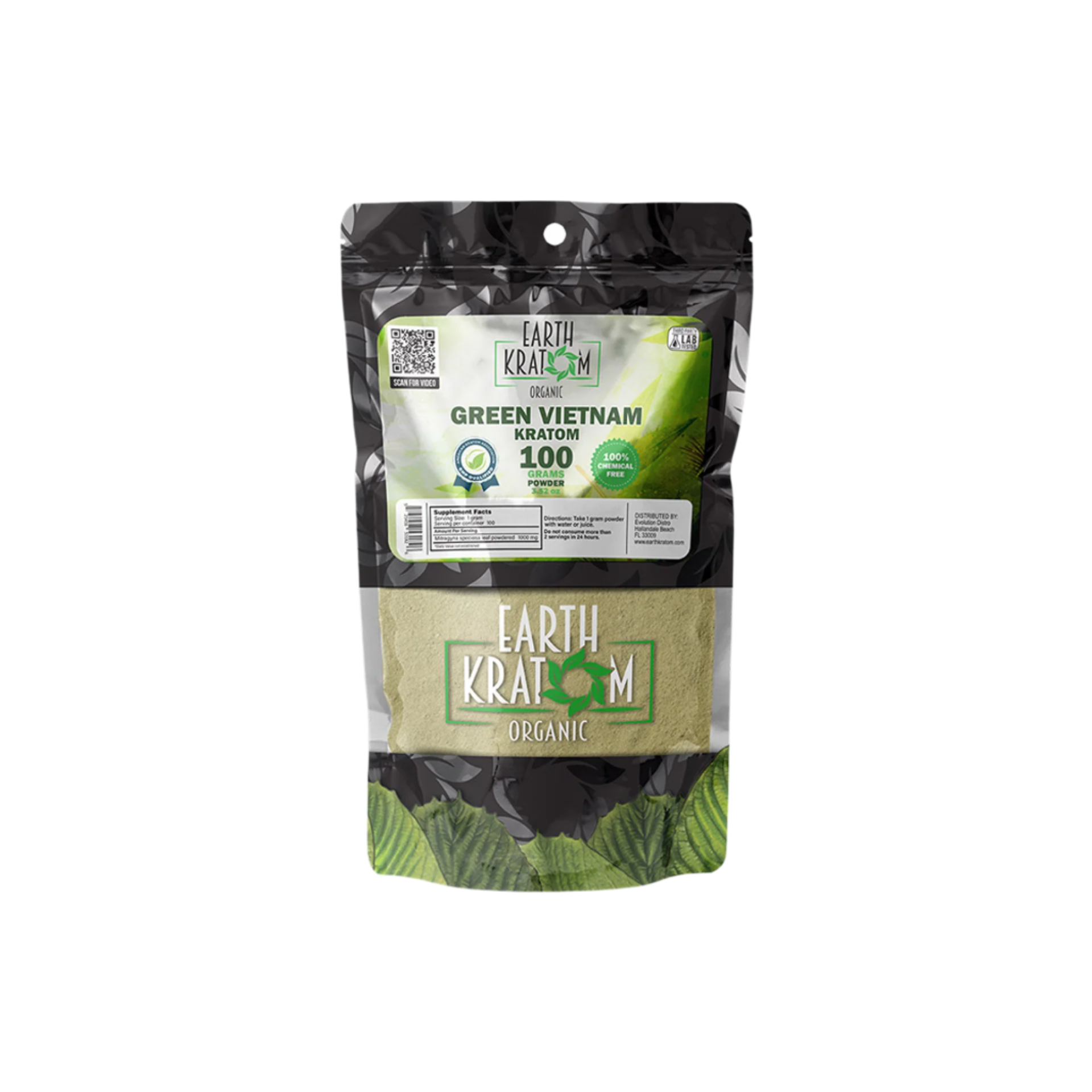 EARTH KRATOM POWDER 100G - VIETNAM GREEN VEIN - Seven Tech
