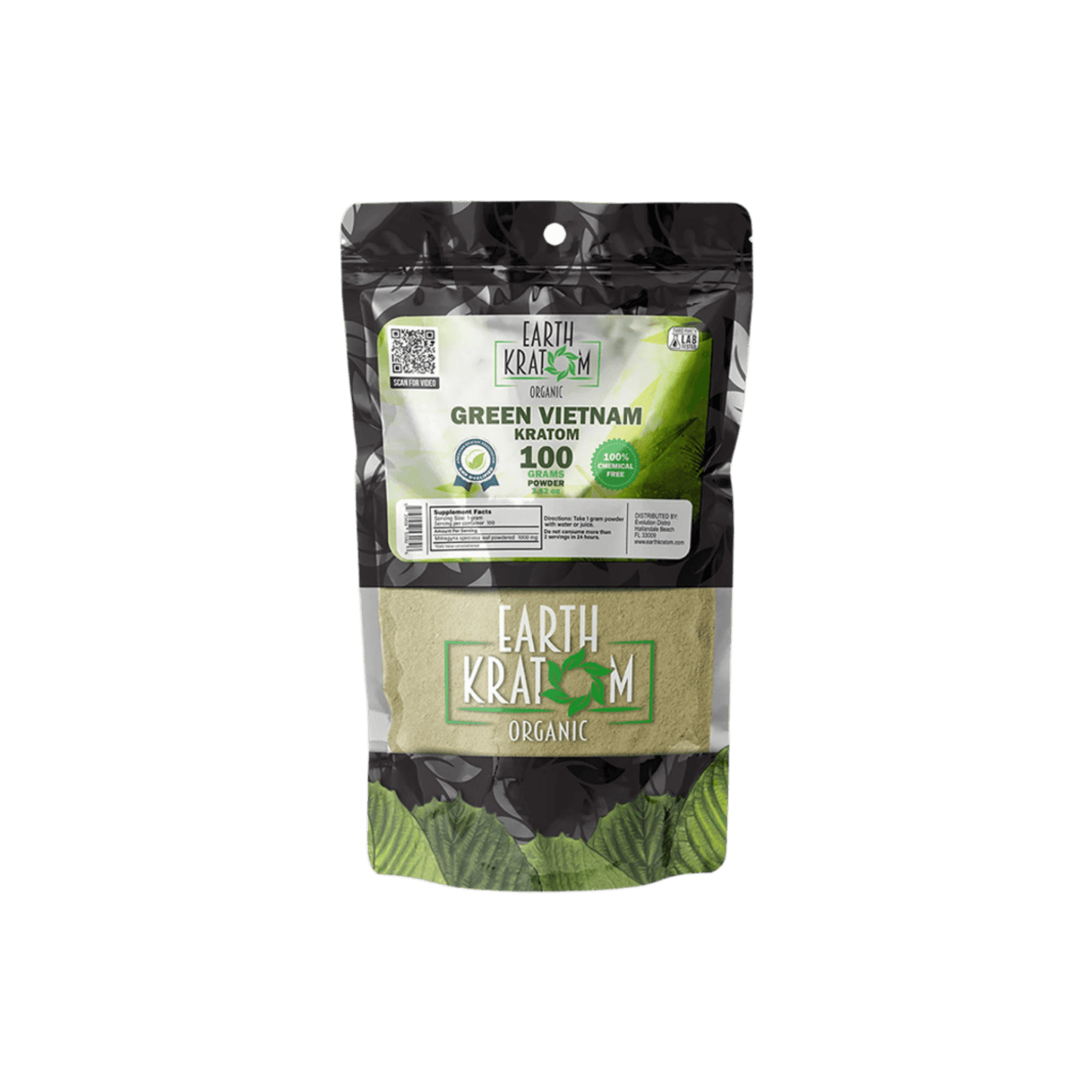 EARTH KRATOM POWDER 100G - VIETNAM GREEN VEIN - Seven Tech