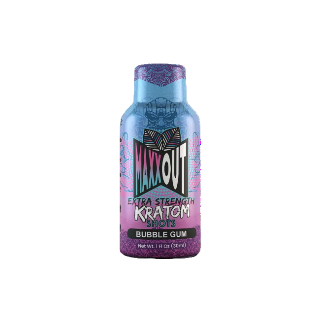 MAXXOUT EXTRA STRENGTH KRATOM SHOT 380MG – BUBBLE GUM - Seven Tech