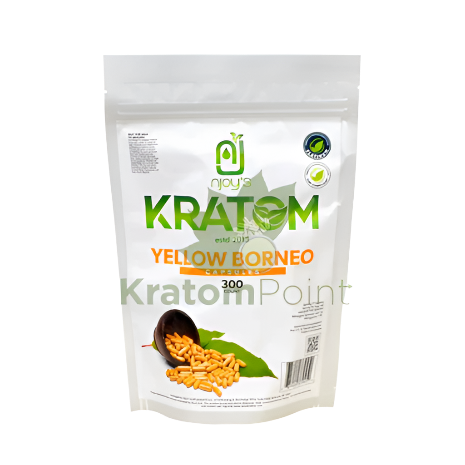NJOY KRATOM CAPSULES 20CT - BORNEO YELLOW VEIN - Seven Tech