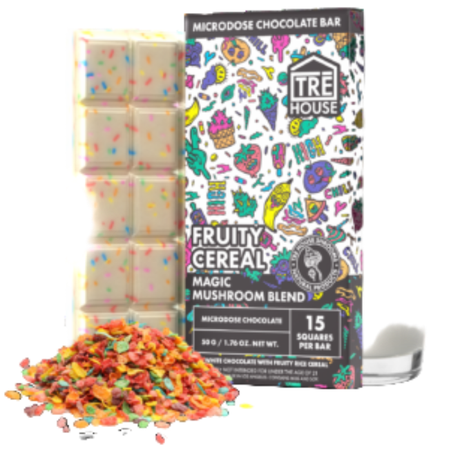 TRE House Magic Mushroom Microdose Fruity Cereal 15 Square Bars 50g 1.76oz - Seven Tech