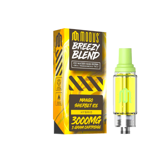 Modus Breezy Blend 3g 3000mg Cartridge Mango Sherbet Ice Hybrid - Seven Tech