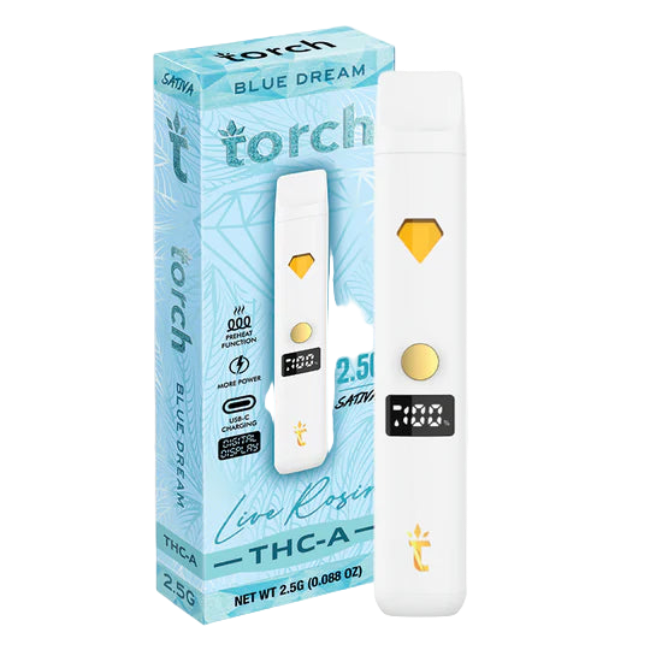 Torch Live Rosin Disposable 2.5g Blue Dream Sativa - Seven Tech