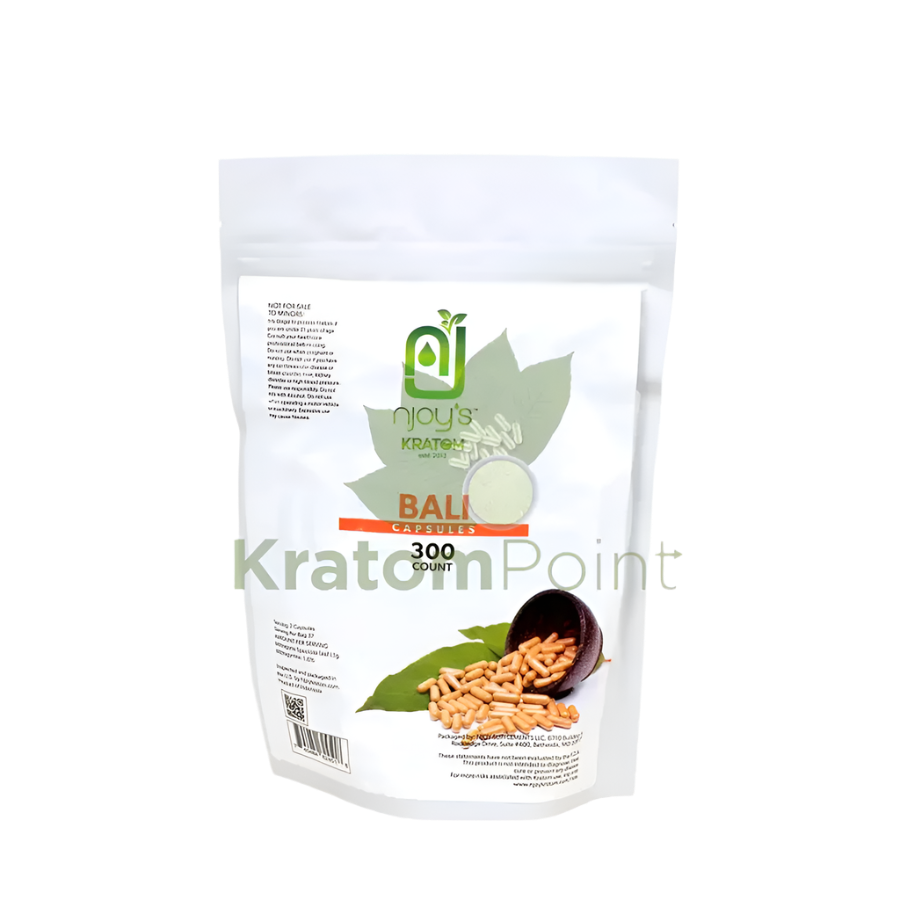 NJOY KRATOM CAPSULES 300CT - BALI - Seven Tech