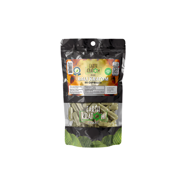 EARTH KRATOM CAPSULES 65CT - BALI - Seven Tech