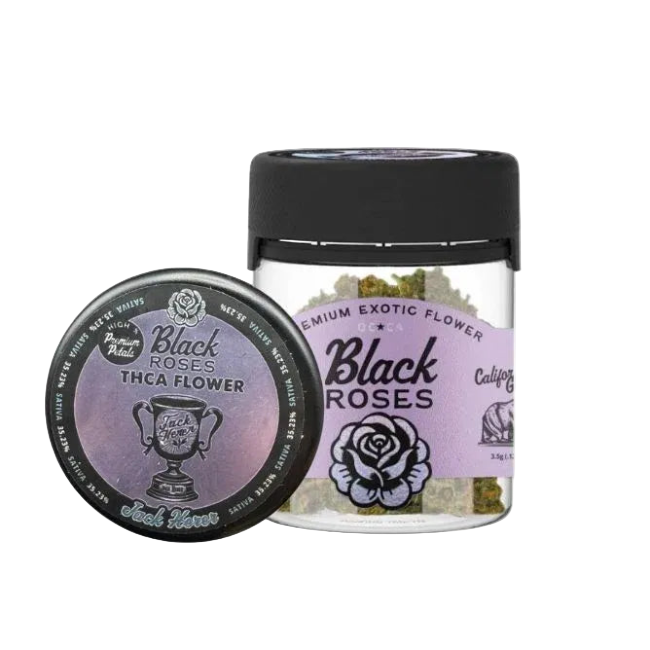 Black Roses Premium Exotic THC-A Flower 3.5g Jar Jack Herer Sativa - Seven Tech