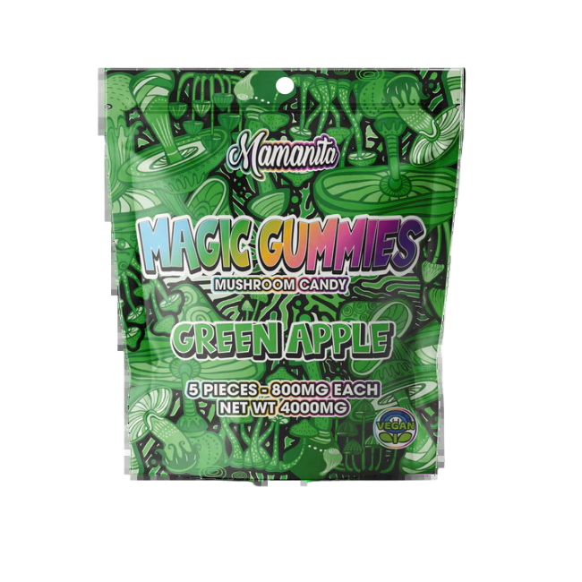 π Mamanita Green Apple Magic Gummies Mushroom Candy 10pcs 800mg 8000mg Per Pkg (100% off)