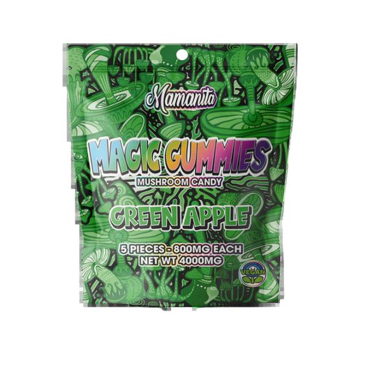 ๐ Mamanita Green Apple Magic Gummies Mushroom Candy 10pcs 800mg 8000mg Per Pkg (100% off)