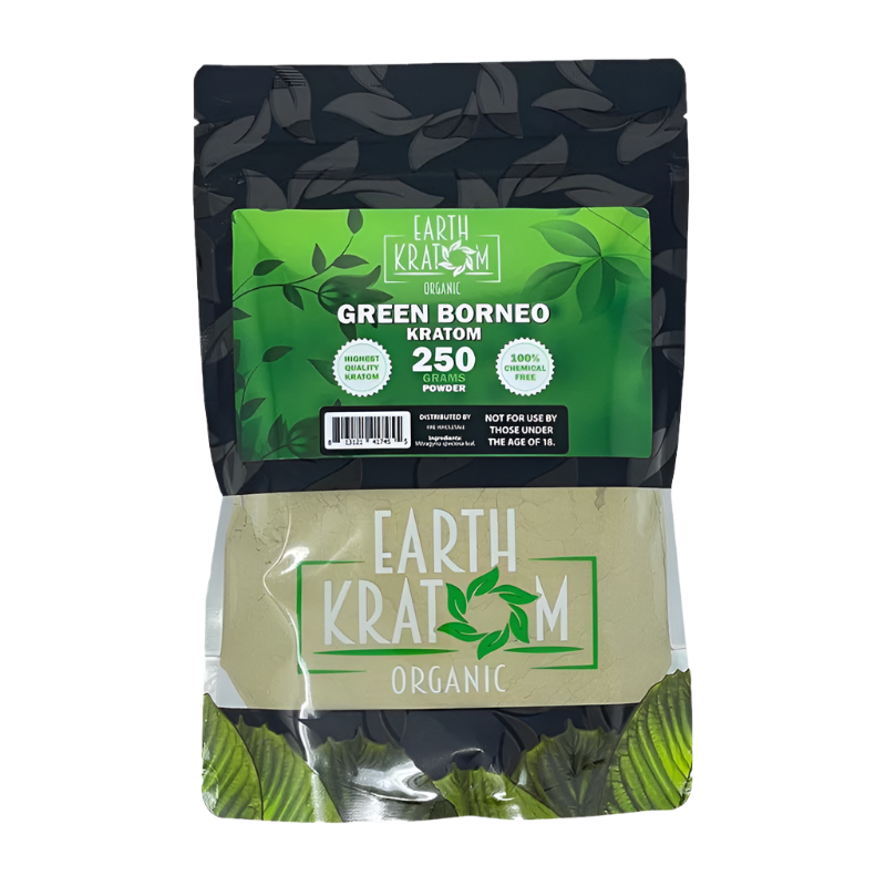 EARTH KRATOM POWDER 250G - BORNEO GREEN VEIN - Seven Tech