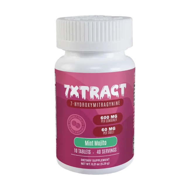 7XTRACT 7OH TABLETS 10CT / 600MG (60MG PER TABLET) – MINT MOJITO - Seven Tech