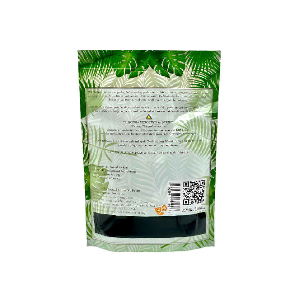 REMARKABLE HERBS KRATOM POWDER 8OZ - BALI RED VEIN - Seven Tech