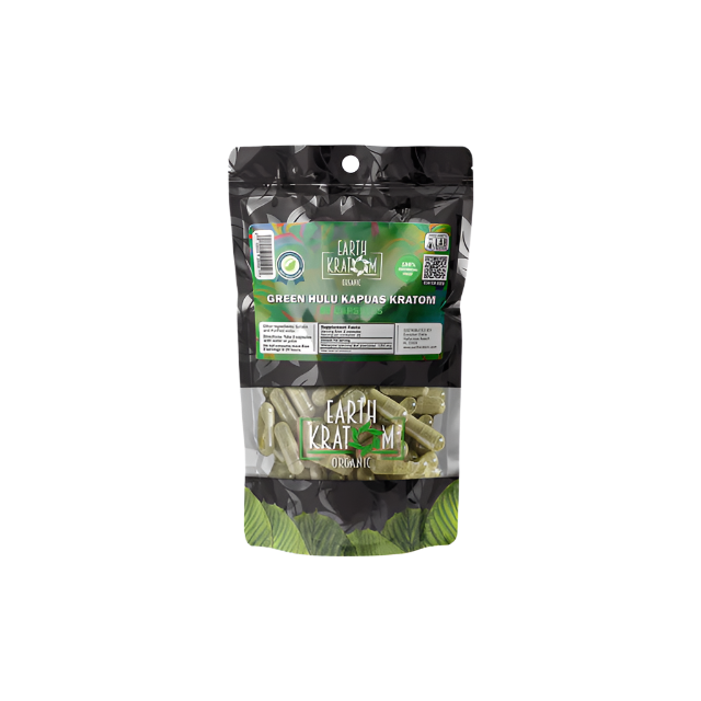 EARTH KRATOM CAPSULES 65CT - HULU GREEN VEIN - Seven Tech