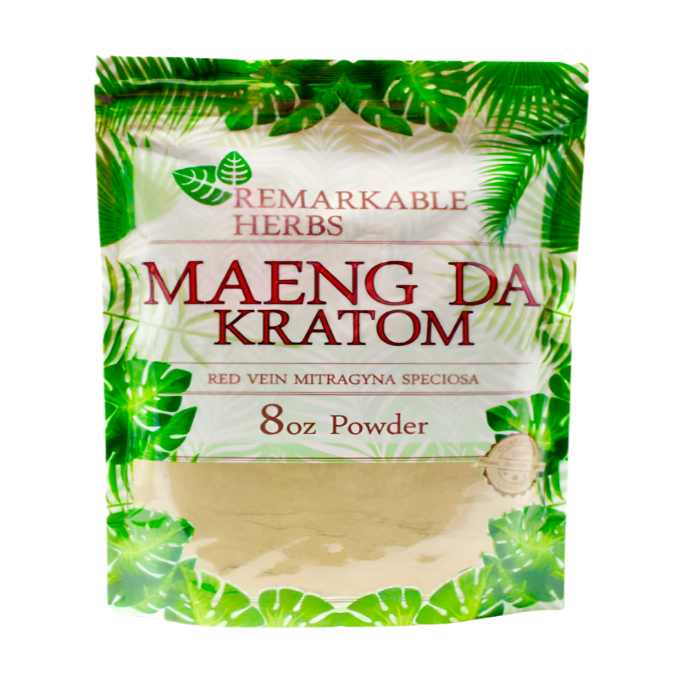 REMARKABLE HERBS KRATOM POWDER 8OZ - MAENG DA RED VEIN - Seven Tech
