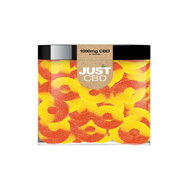 JUST CBD GUMMIES 1000MG - PEACH RINGS - Seven Tech