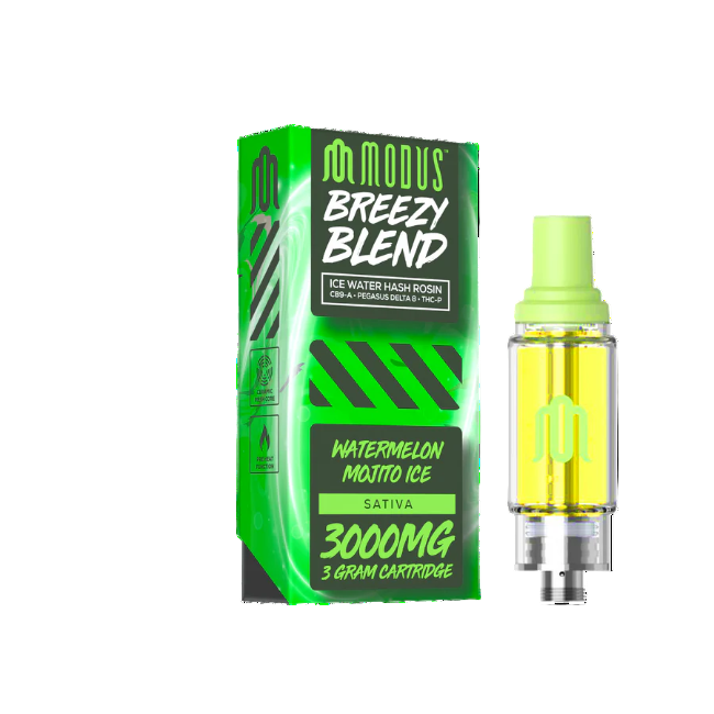 Modus Breezy Blend 3g 3000mg Cartridge Watermelon Mojito Ice Sativa - Seven Tech