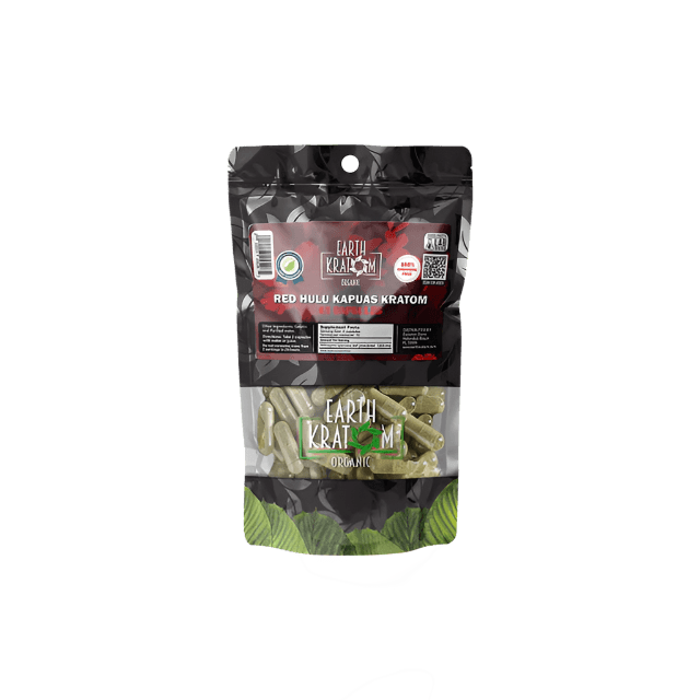 EARTH KRATOM CAPSULES 65CT - HULU RED VEIN - Seven Tech