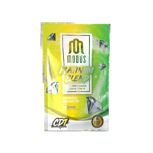 MODUS PLATINUM BLEND DIAMOND SAUCE CB9-A + THC-P 3000MG GUMMIES - TROPICAL ASSORTED - Seven Tech
