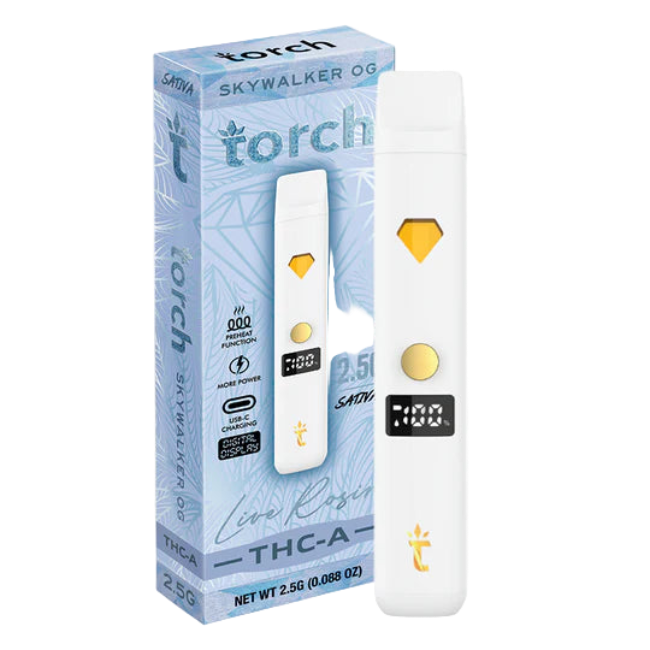 Torch Live Rosin Disposable 2.5g Skywalker OG Sativa - Seven Tech