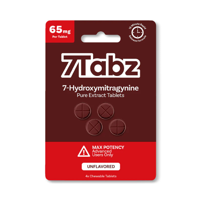 7TABZ 7-HYDROXYMITRAGYNINE TABLETS 4CT / 65MG EACH – UNFLAVORED - Seven Tech