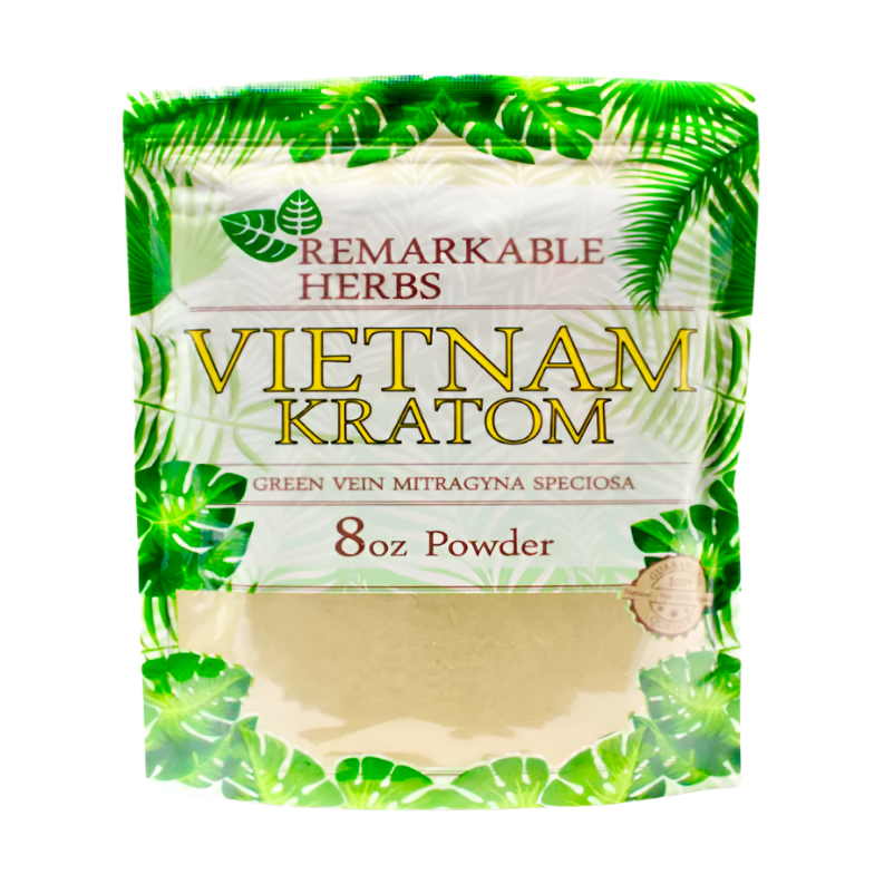 REMARKABLE HERBS KRATOM POWDER 8OZ - VIETNAM GREEN VEIN - Seven Tech
