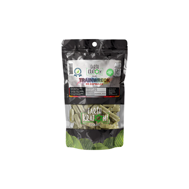 EARTH KRATOM CAPSULES 65CT - TRAINWRECK - Seven Tech