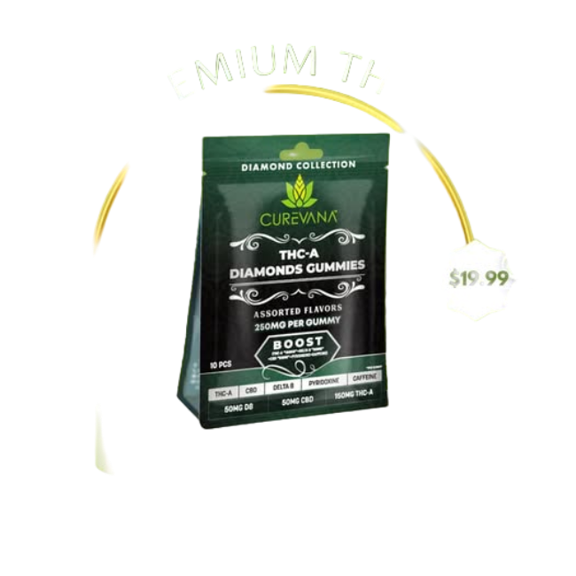 CUREVANA THC-A DIAMOND GUMMIES 250MG 10CT - BOOST - Seven Tech