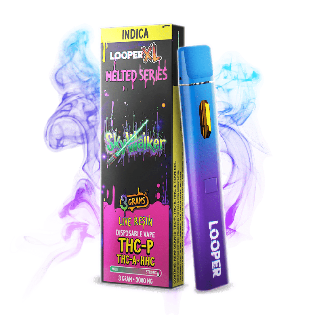LOOPER XL MELTED SERIES LIVE RESIN 3G DISPOSABLE - SKYWALKER INDICA - Seven Tech
