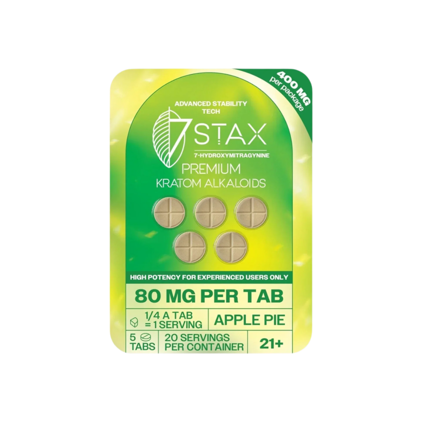 7Stax 5ct 7OH Tabs Apple Pie 80mg per Tablet - Seven Tech