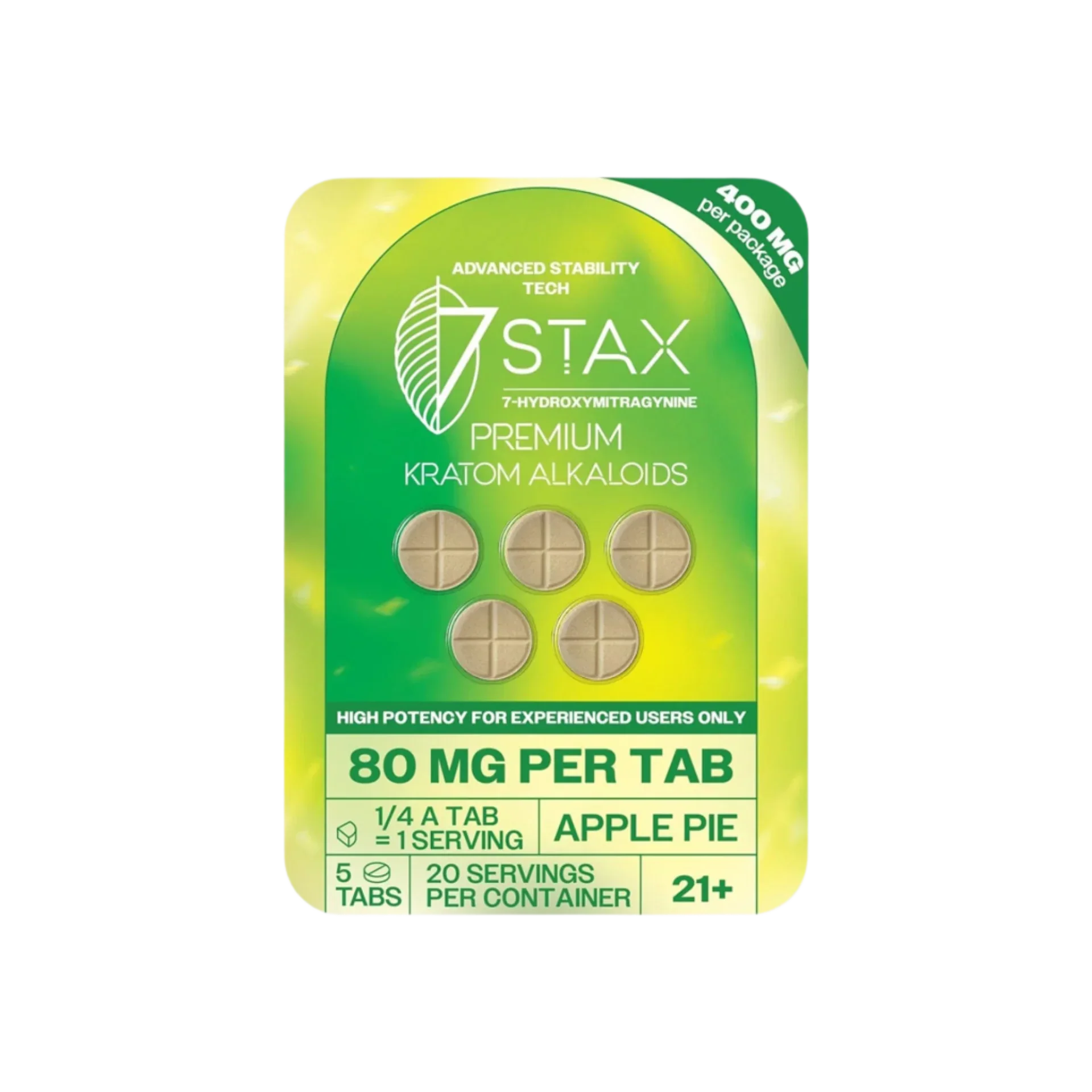 7Stax 5ct 7OH Tabs Apple Pie 80mg per Tablet - Seven Tech