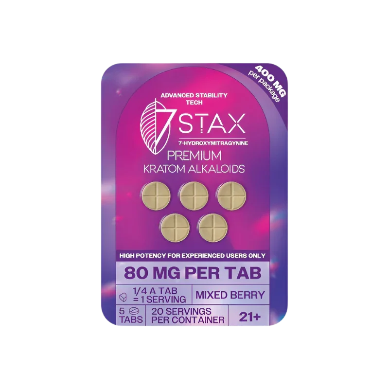 7Stax 5ct 7OH Tabs Mixed Berry 80mg per Tablet - Seven Tech