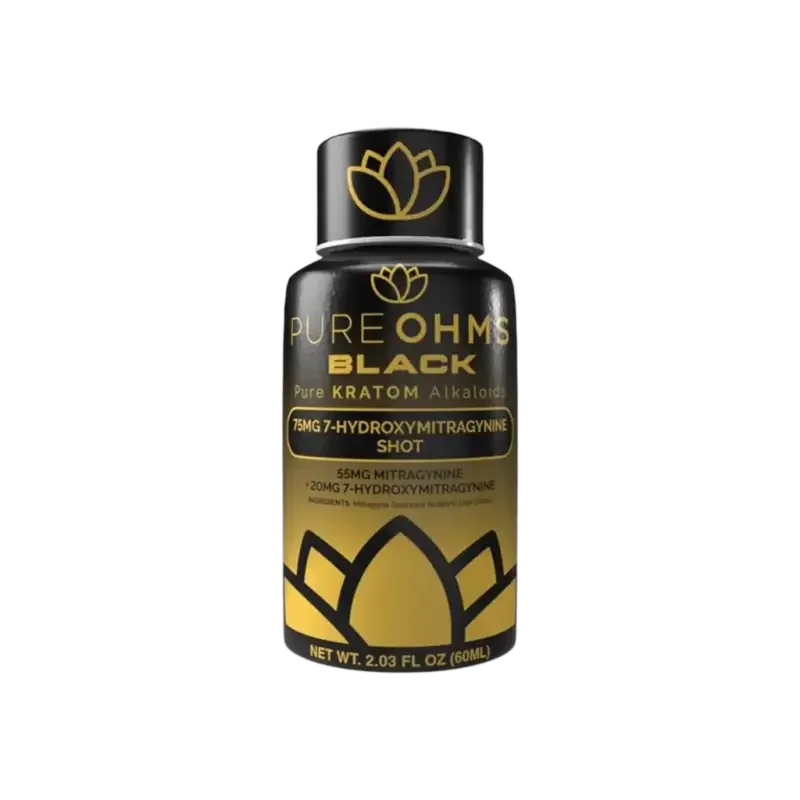 Pure OHMS 7-Hydroxymitragynine Shot Black 20mg + 55mg Mitragynine - Seven Tech