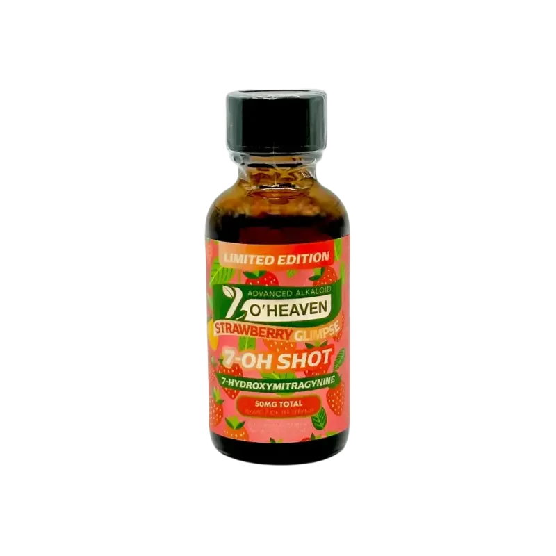 7 O'Heaven 7-Hydroxymitragynine Shot Strawberry Glimpse 50mg - Seven Tech