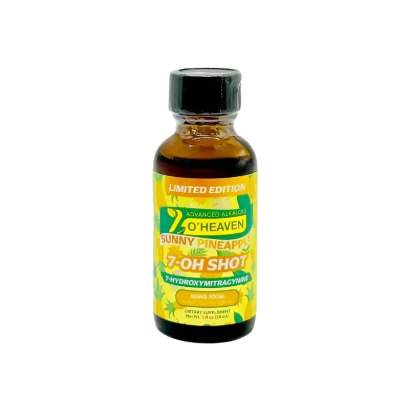 7 O'Heaven 7-Hydroxymitragynine Shot Sunny Pineapple 50mg - Seven Tech