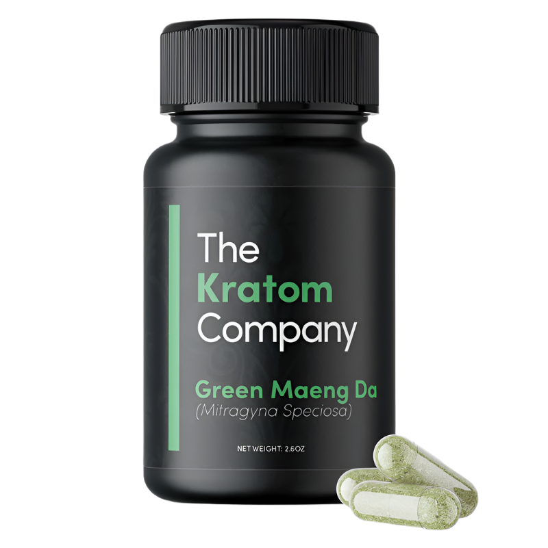 THE KRATOM COMPANY CAPSULES 150CT / 4.8OZ / 500MG - MAENG DA GREEN VEIN - Seven Tech