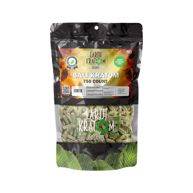 EARTH KRATOM CAPSULES 750CT - BALI - Seven Tech