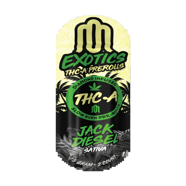 MODUS EXOTICS DIAMOND INFUSED SLOW BURNING 1.5G 2PK THC-A PRE-ROLLS - JACK DIESEL SATIVA - Seven Tech