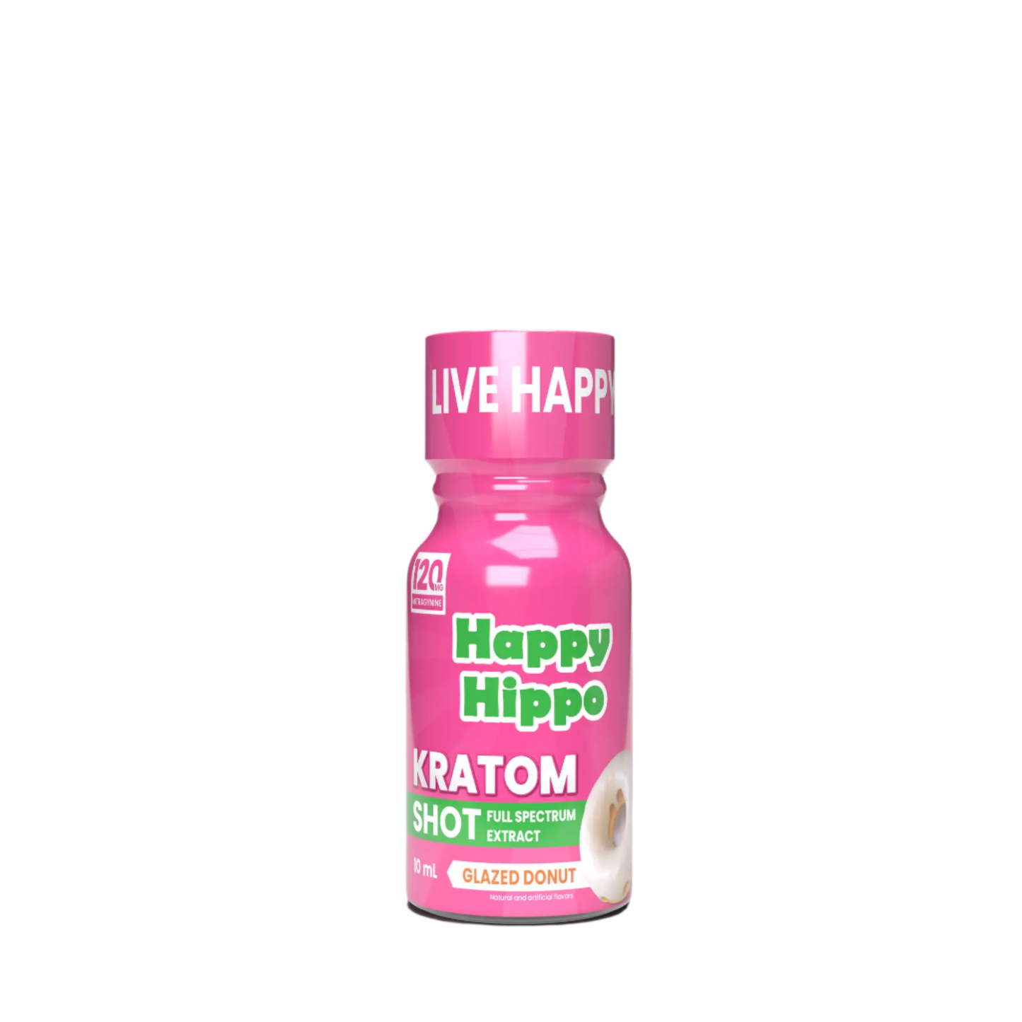 HAPPY HIPPO KRATOM SHOT 10ML 120MG - GLAZED DONUT - Seven Tech