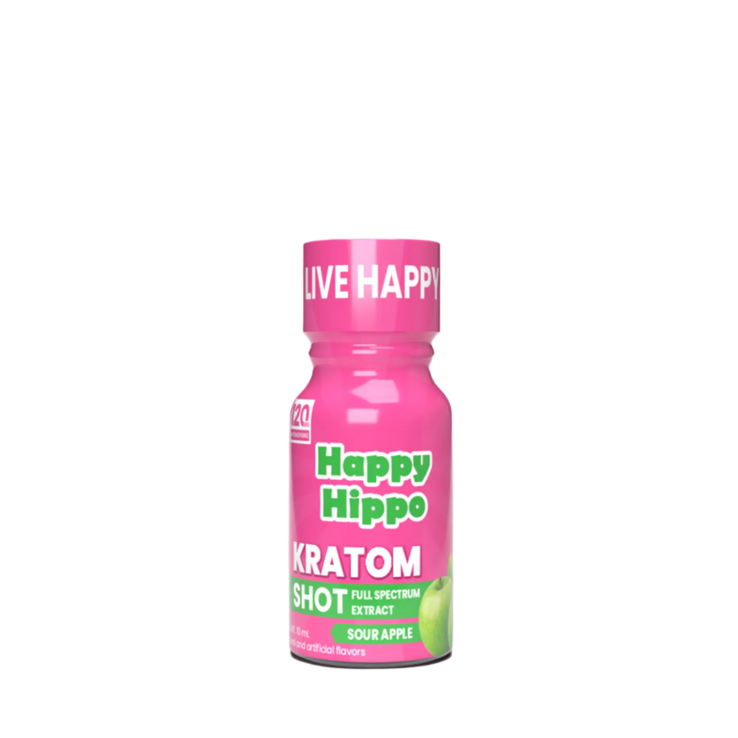 HAPPY HIPPO KRATOM SHOT 10ML 120MG - SOUR APPLE - Seven Tech