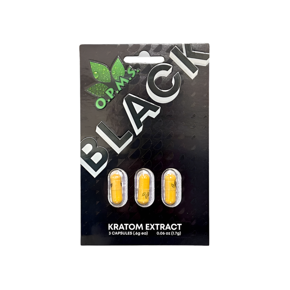 O.P.M.S. KRATOM CAPSULES - BLACK 3CT - Seven Tech