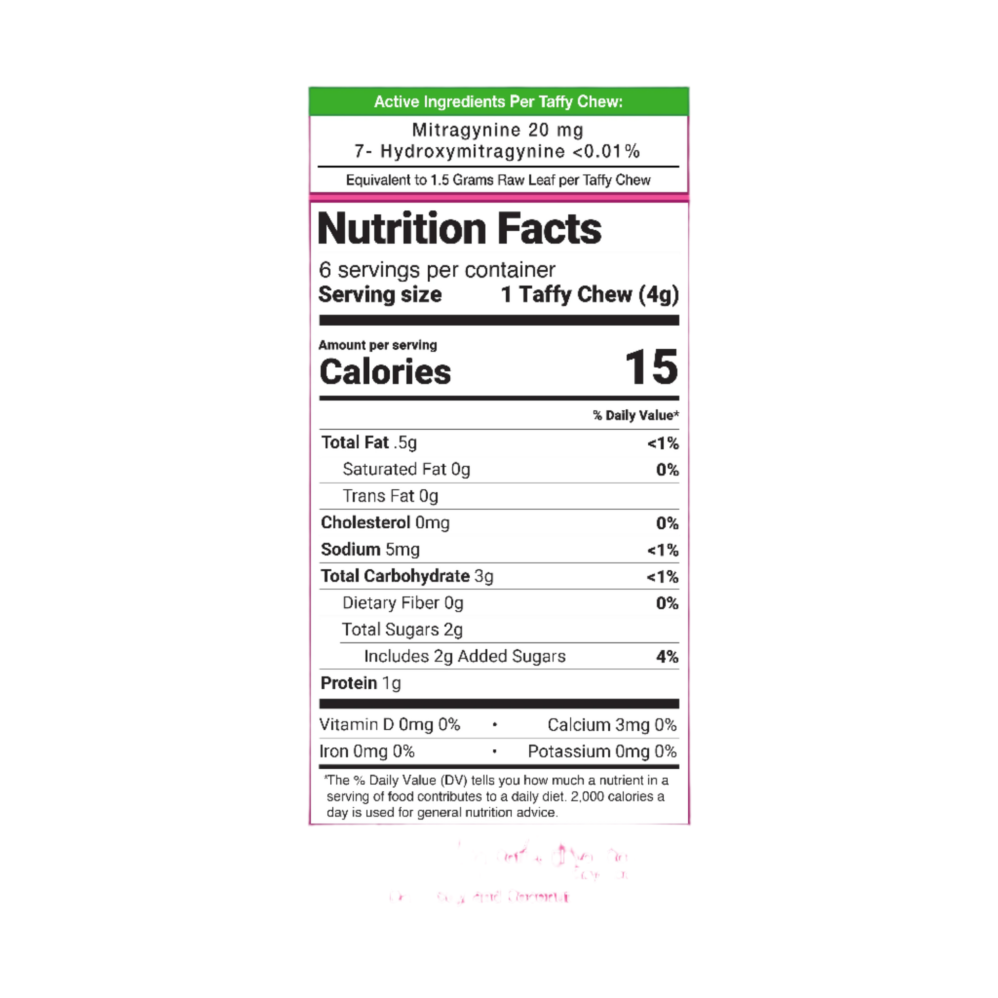 HAPPY HIPPO KRATOM TAFFY 6CT 20MG - TOFFEE - Seven Tech