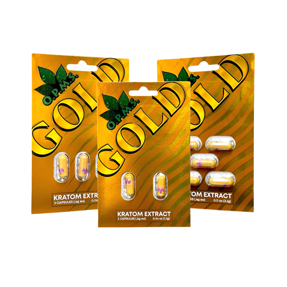 O.P.M.S. KRATOM CAPSULES - GOLD 2CT - Seven Tech