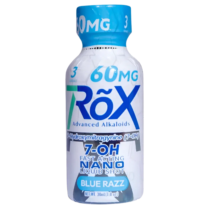 7Rox 7-Hydroxymitragynine Blue Razz Kratom Extract Shot 60mg - Seven Tech