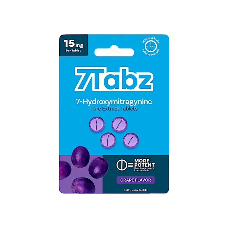 7Tabz 4ct 7OH Chewable Tabs Grape 15mg per Tablet - Seven Tech