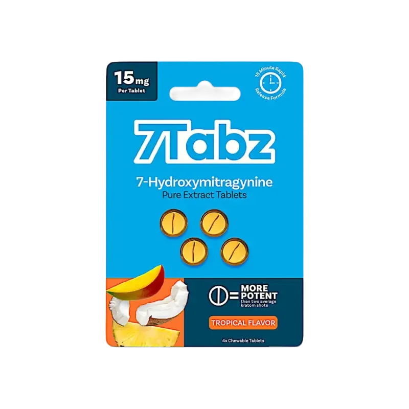 7Tabz 4ct 7OH Chewable Tabs Tropical 15mg per Tablet - Seven Tech