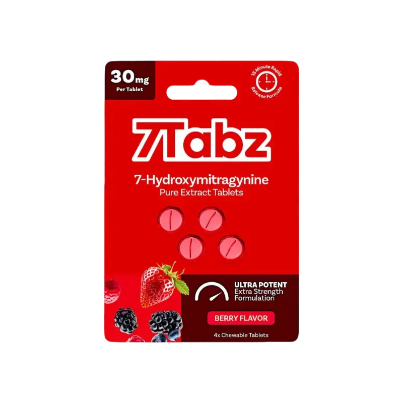 7Tabz 4ct 7OH Extra Strength Chewable Tabs Berry 30mg per Tablet - Seven Tech