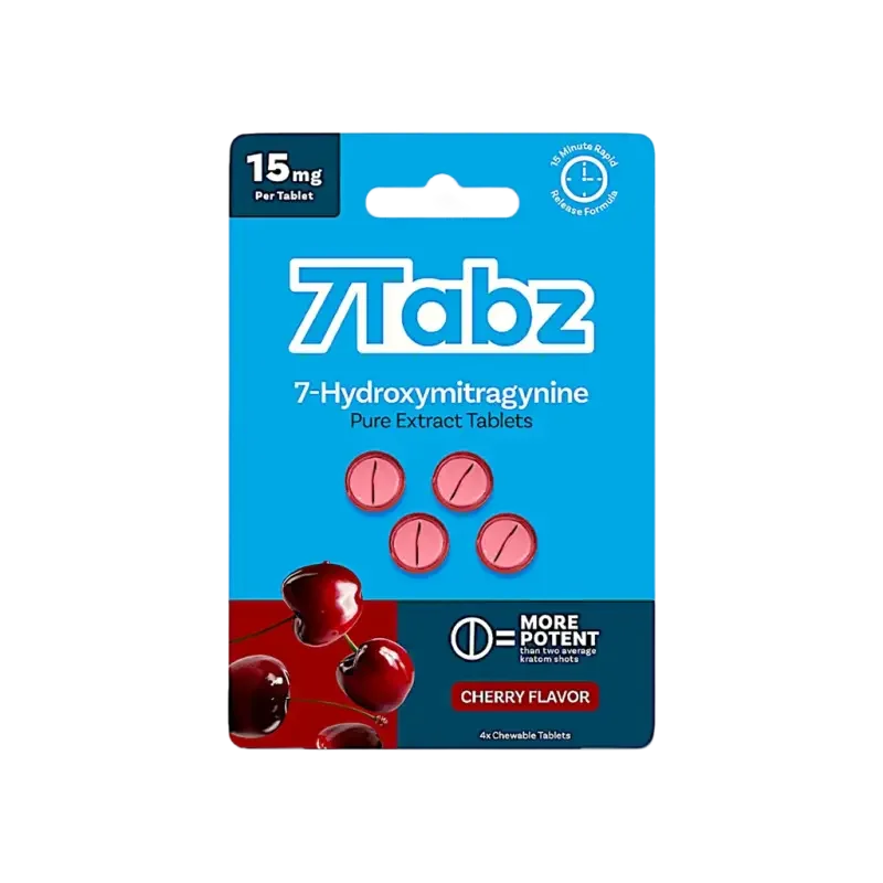 7Tabz 4ct 7OH Chewable Tabs Cherry 15mg per Tablet - Seven Tech