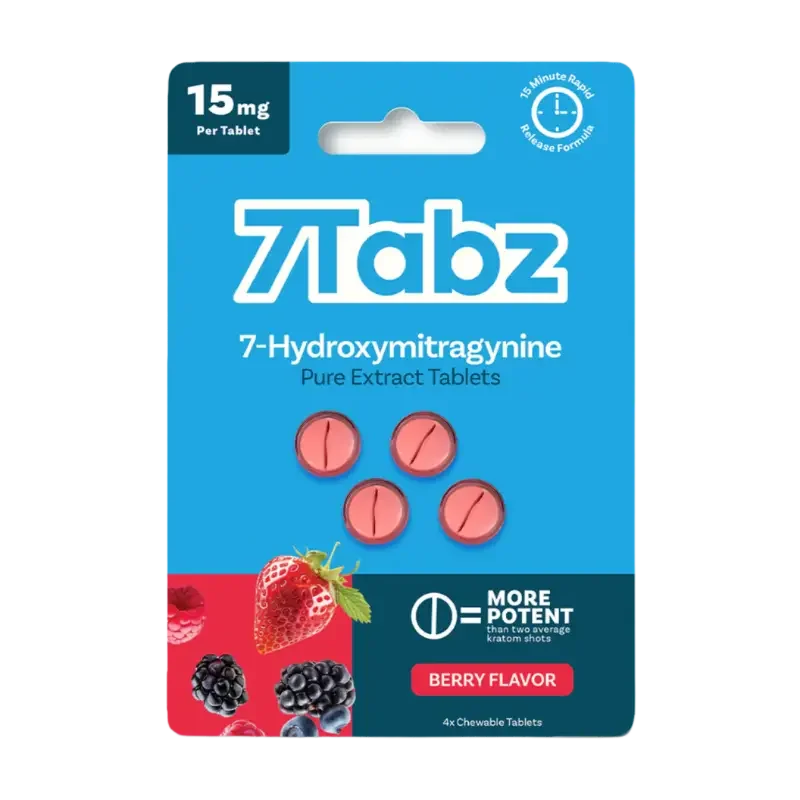 7Tabz 4ct 7OH Chewable Tabs Berry 15mg per Tablet - Seven Tech