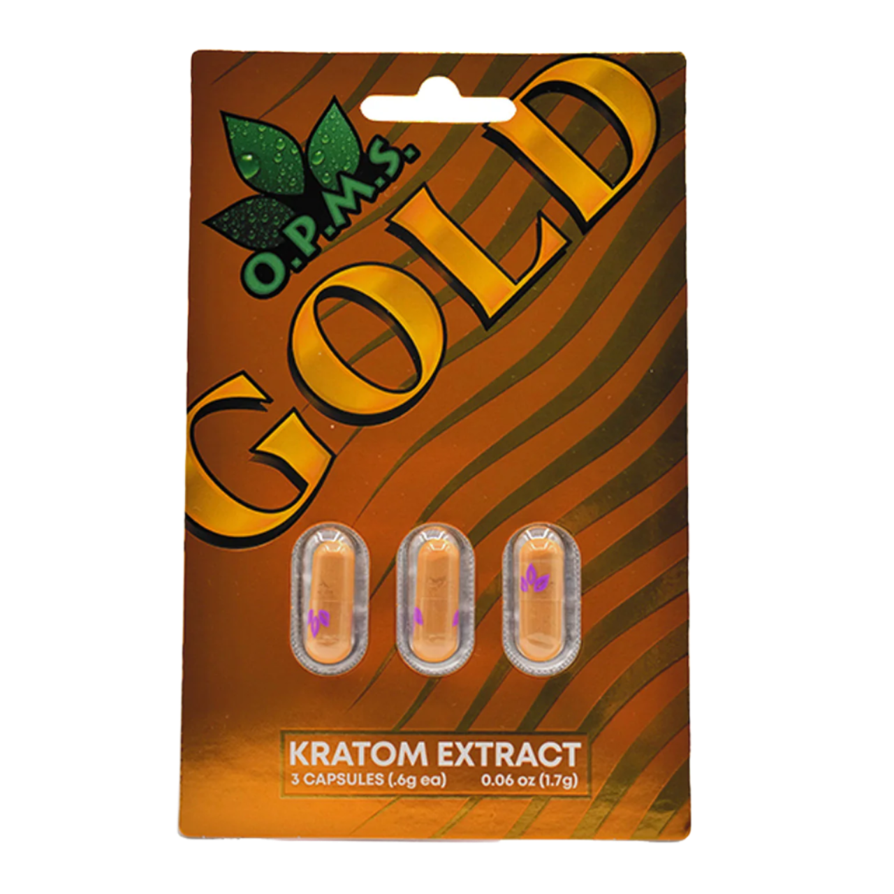 O.P.M.S. KRATOM CAPSULES - GOLD 3CT - Seven Tech